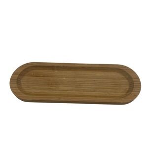 The Pampered Chef 15" Bamboo Wooden Cracker Tray 2247 Server Platter Plate Plank